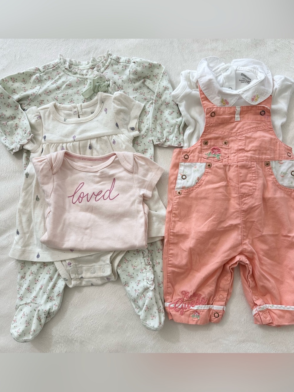 Baby Girl 5pc Bundle 0-6M GUESS Gymboree Carter’s Floral Cottagecore